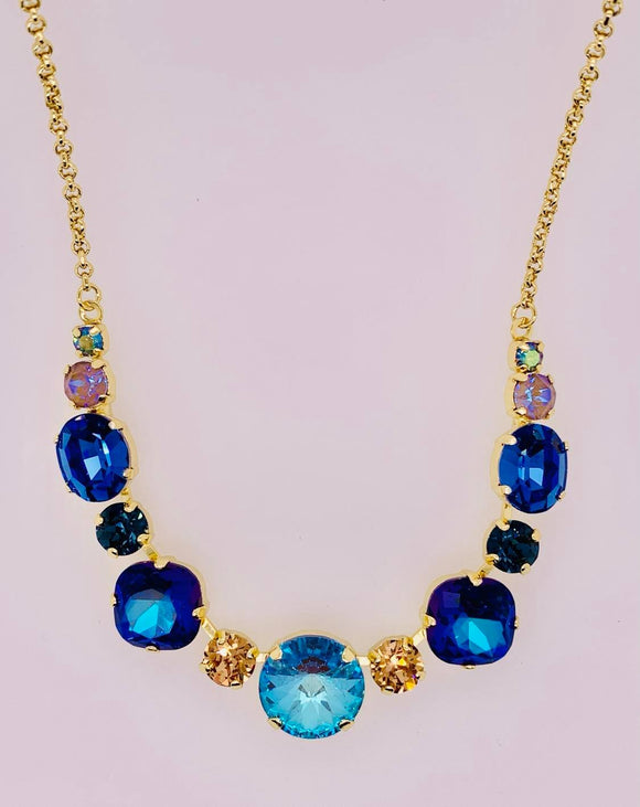 Half Circle Tennis Necklace
