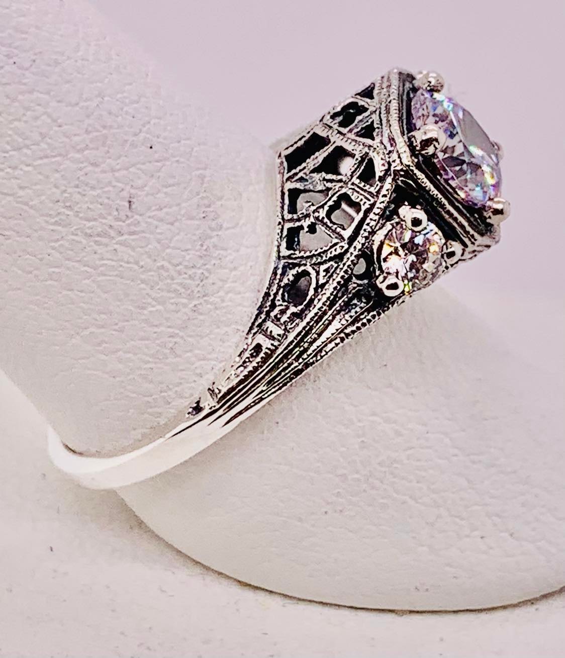 Sterling Silver 3 Stone CZ Ring