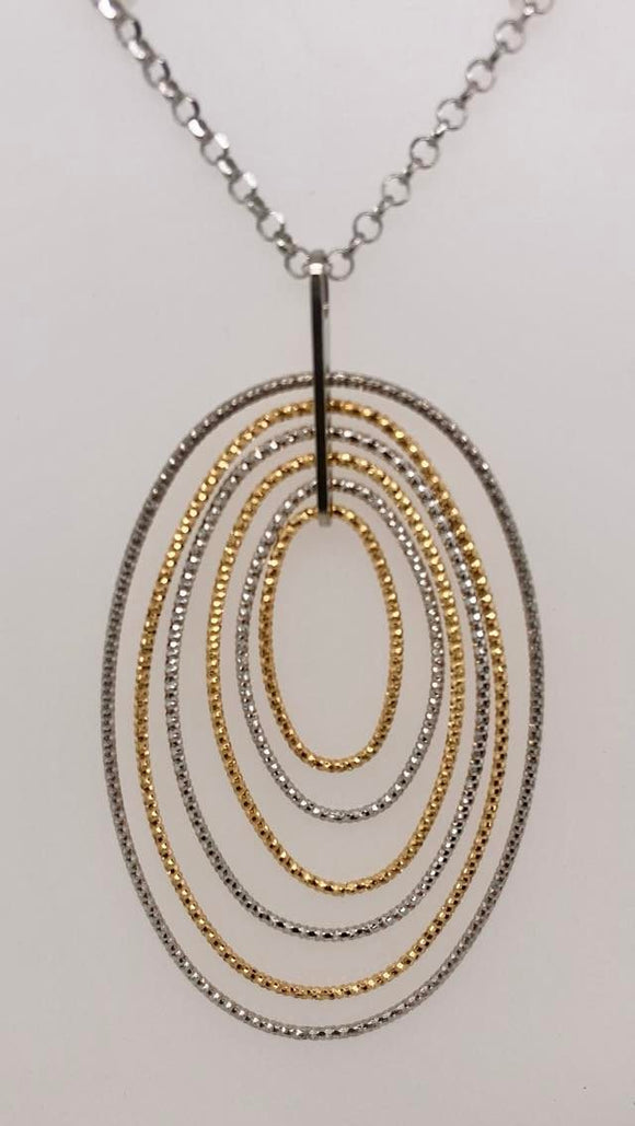 Sterling Silver/Gold Vermeil Luce Circle Necklace