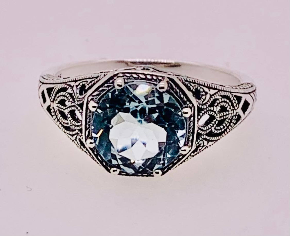 Sterling Silver Sky Blue Topaz Ring