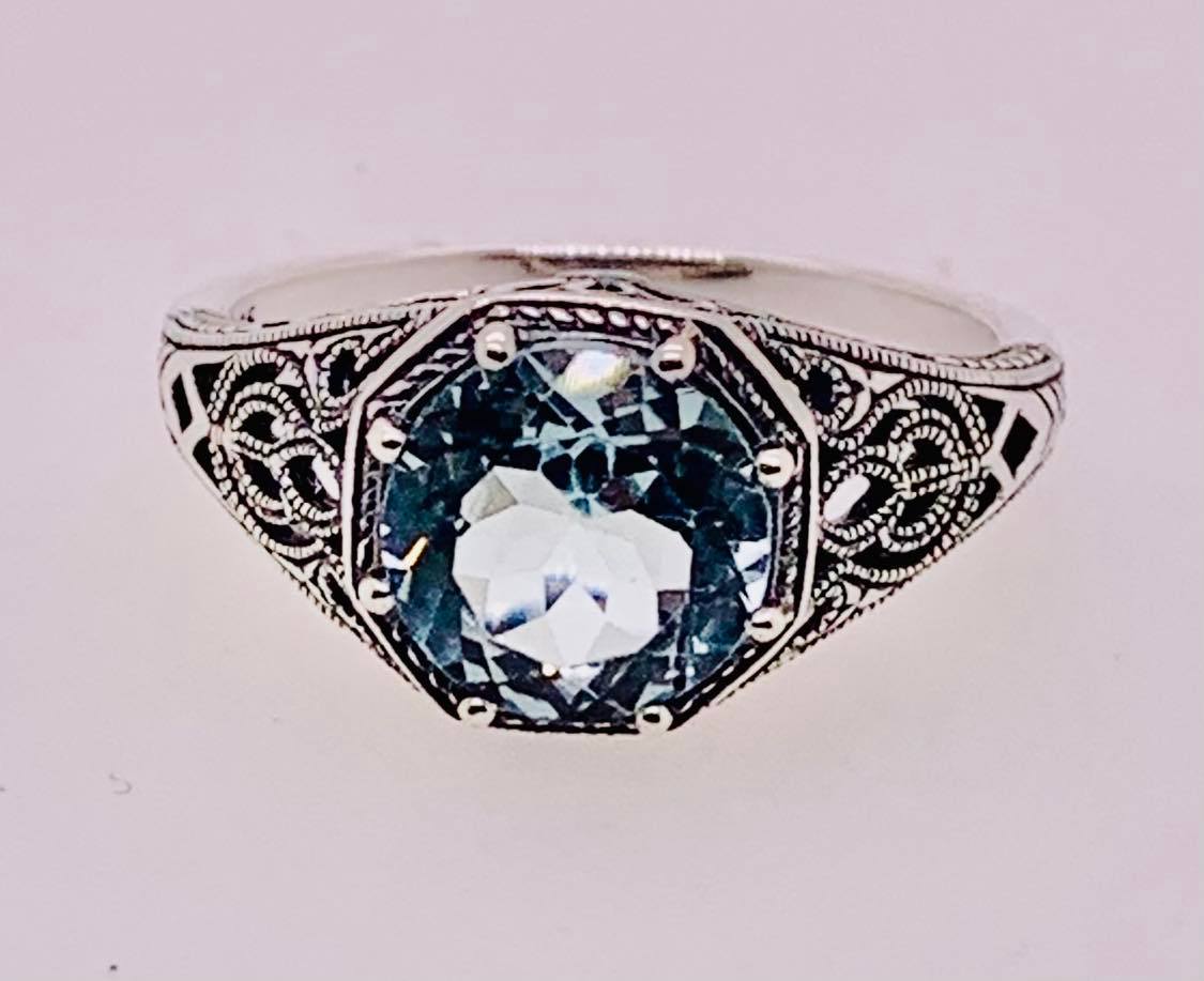 Sterling Silver Sky Blue Topaz Ring