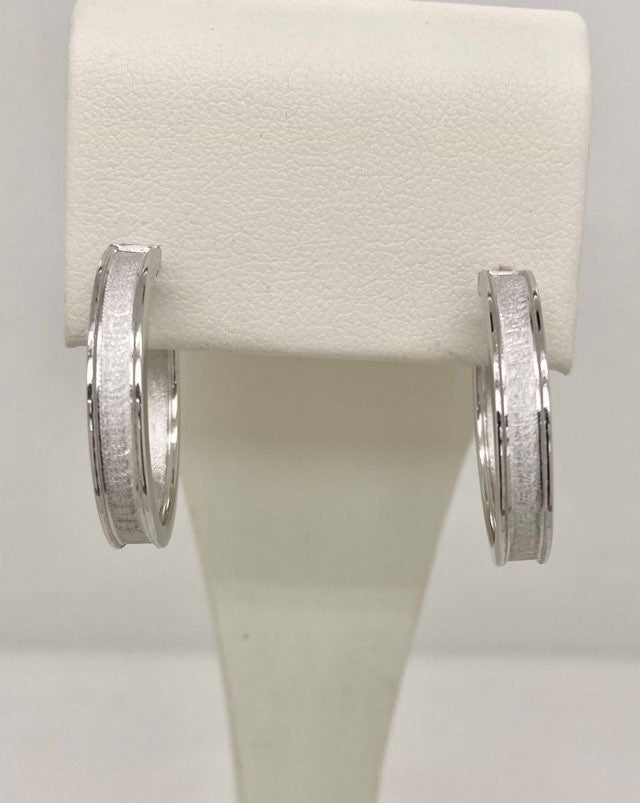 Sterling Silver Shimmer Hoop Earrings