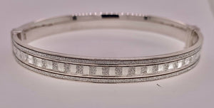 Sterling Silver Glitter Bangle Bracelet