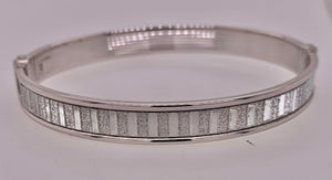 Sterling Silver Glitter Bangle Bracelet