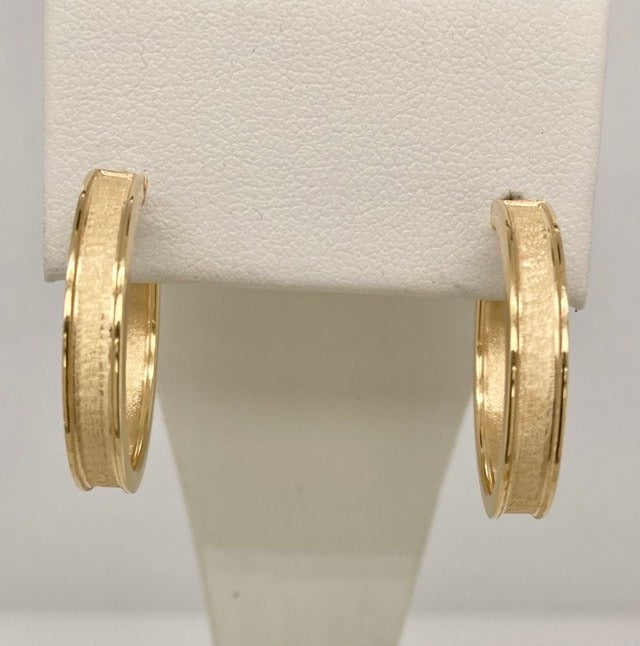 Sterling Silver/Gold Vermeil Shimmer Hoop Earrings
