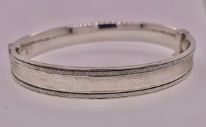 Sterling Silver Shimmer Bangle Bracelet