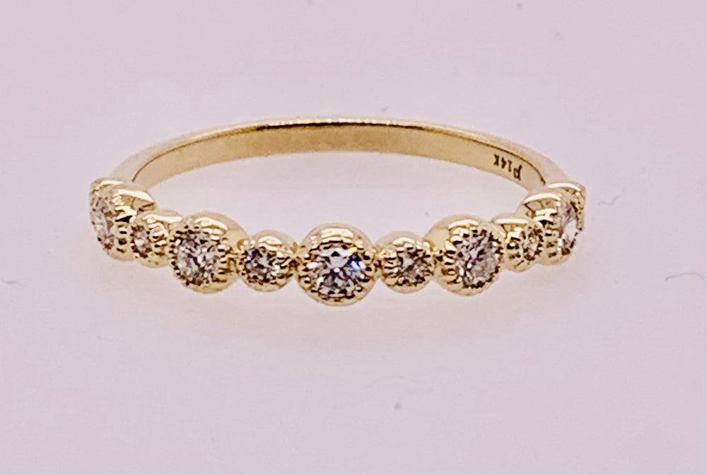 14K Yellow Gold Diamond Band