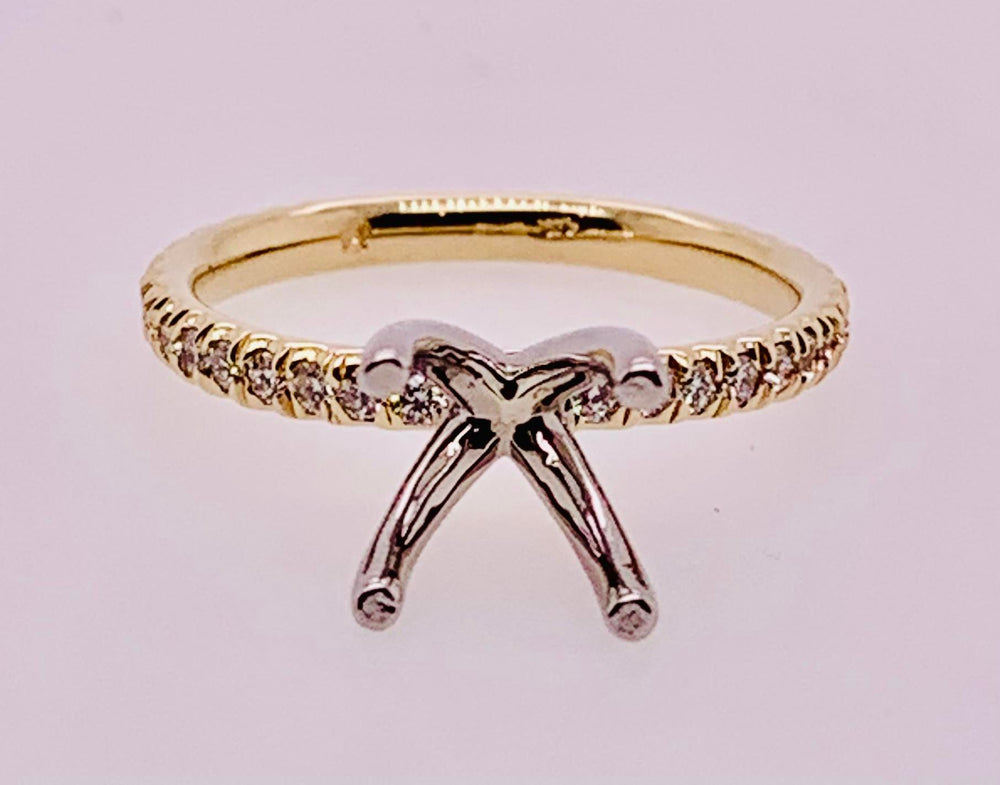 14K Yellow Gold Semi Mount