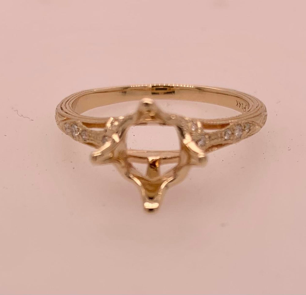 14K Diamond Semi Mount