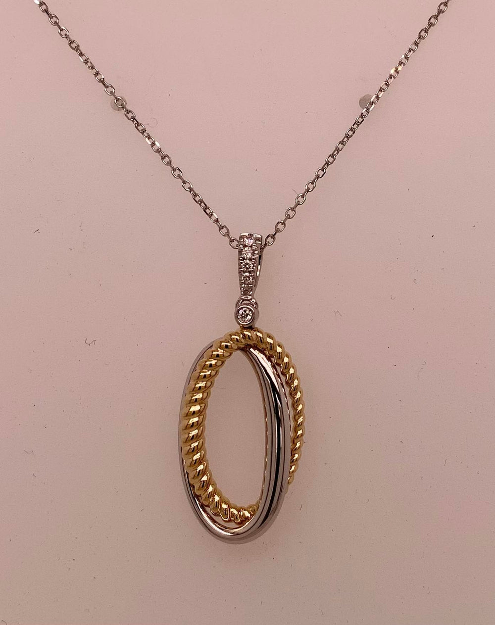 14K Gold Diamond Pendant
