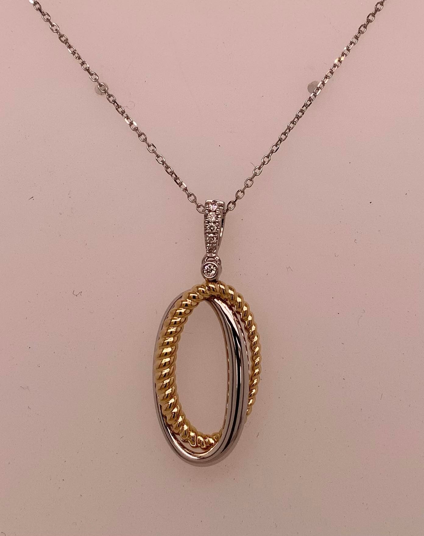 14K Gold Diamond Pendant