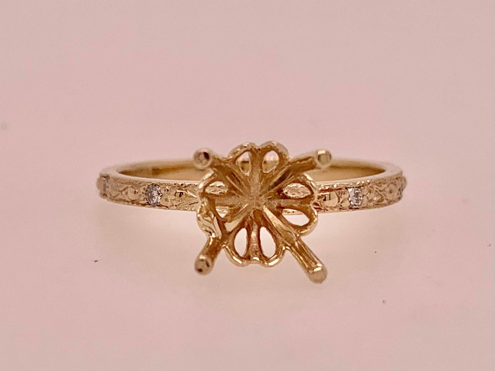 14K Diamond Semi Mount