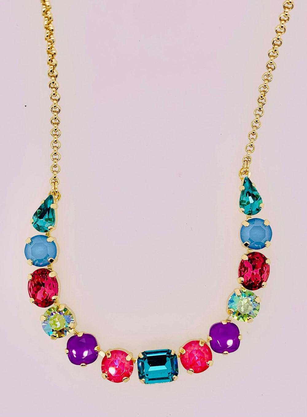 Tansy Half Line Tennis Necklace