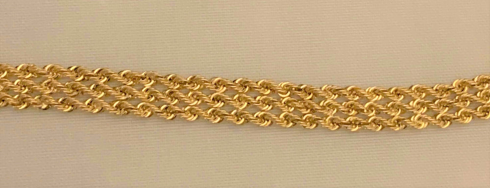 14K Triple Rope Bracelet