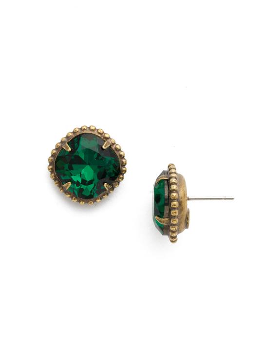 Cushion-Cut Solitaire Stud Earrings