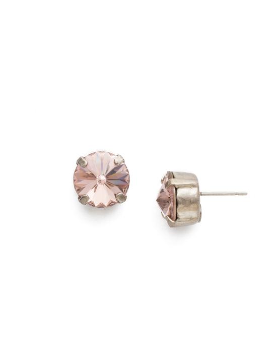 Round Crystal Stud Earring
