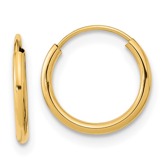 14K Endless Hoop Earrings