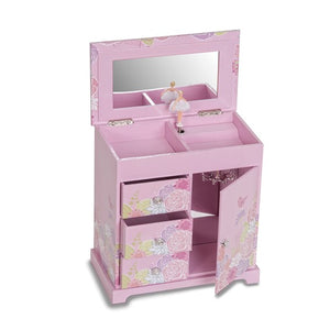 Pink Girls Musical Ballerina Jewelry Box