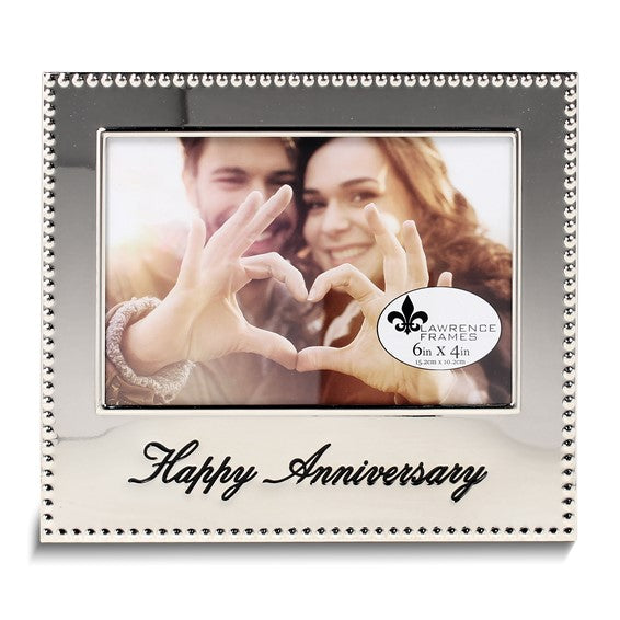 Silver-tone HAPPY ANNIVERSARY 4x6 Photo Frame