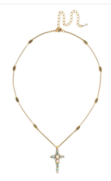 Delicate Sliding Cross Pendant Necklace