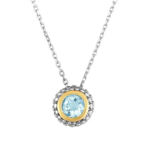 Phillip Gavriel Sterling/18K Aquamarine Pendant