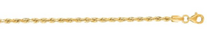 14K Diamond Cut Rope Chain