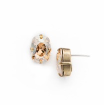 Antique Cushion Cut Post Earring