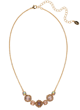 Haute Halo Lined Tennis Necklace