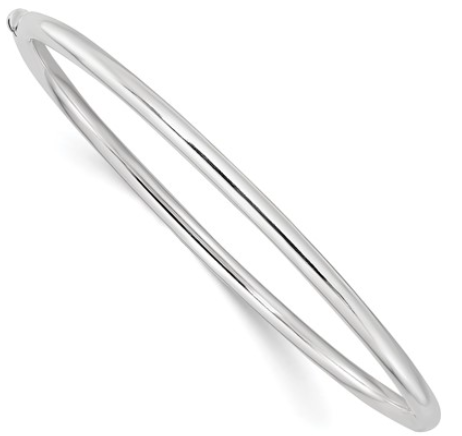 Sterling Silver Hinged Round Bangle