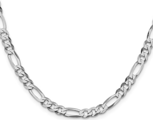 Sterling Silver Flat Figaro Chain