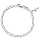 Sterling Silver Cross Charm Bracelet