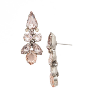 Floral Multi-Cut Crystal Statement Earring