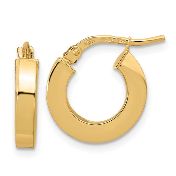 14k 3mm Hoop Earrings