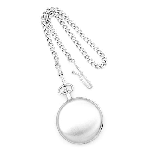 Charles Hubert Satin Chrome Finish Brass Pocket Watch