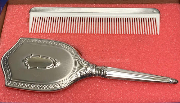 Girl's Embossed Brush and Comb Set