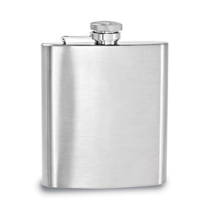 Brushed Stainless Steel 8oz Square Flask