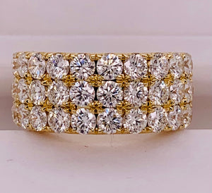 18K Yellow Gold Diamond Band Ring
