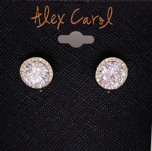 Alex Carol CZ Stud Earrings