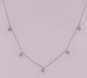 18K Diamond Drop Necklace