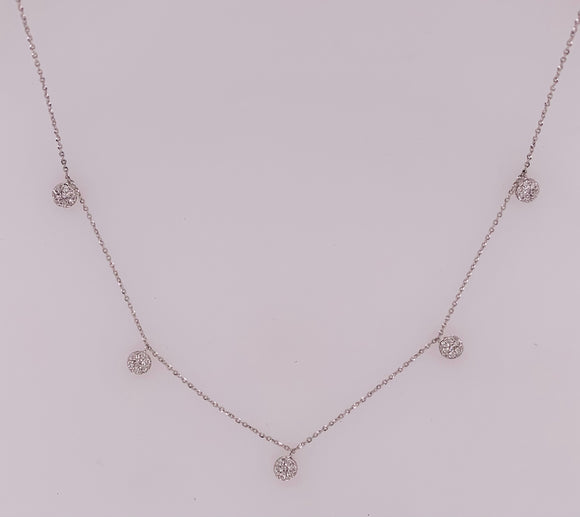 18K Diamond Drop Necklace