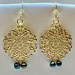 Fashion Filigree Bead Earring