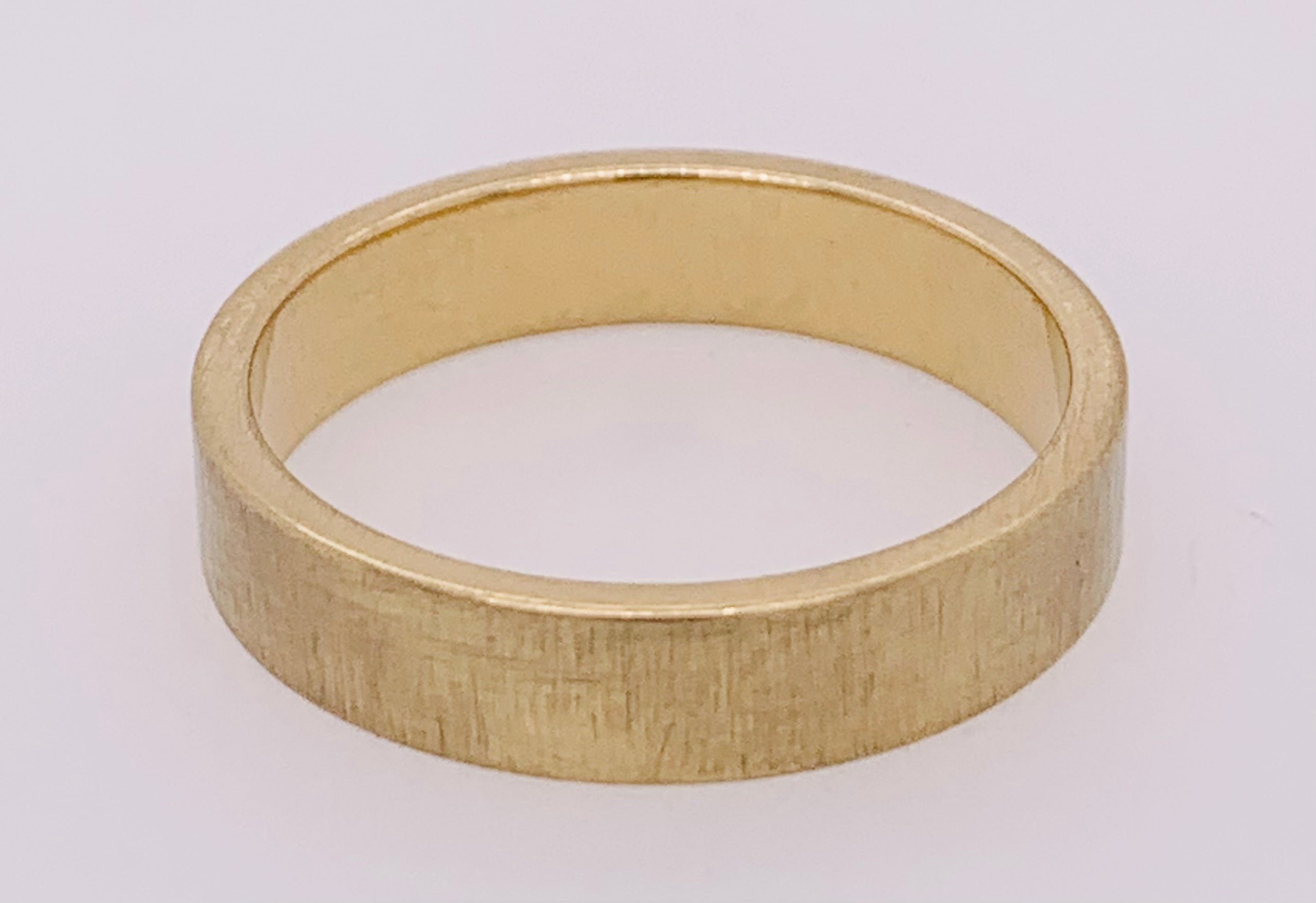 18K Yellow Gold 4 mm Flat Band.