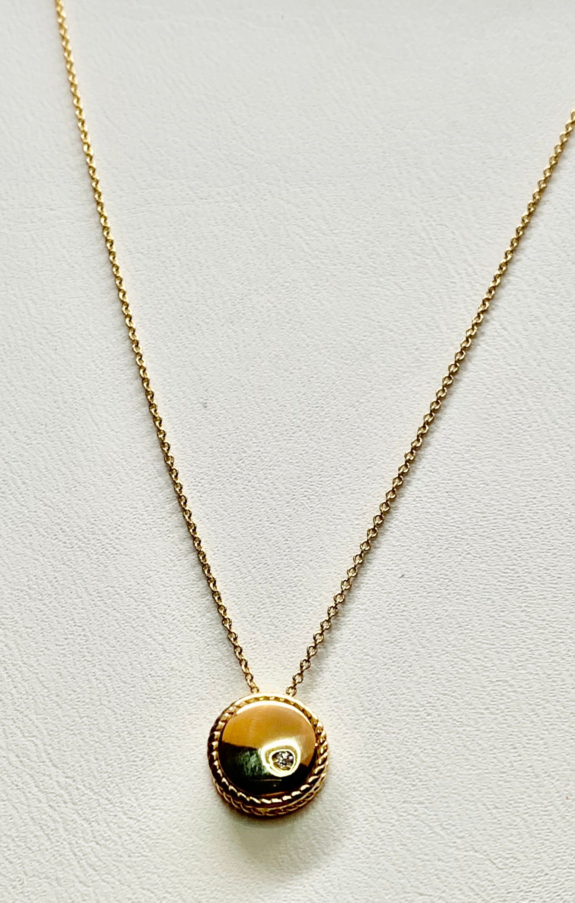 14K Yellow Gold Diamond Necklace