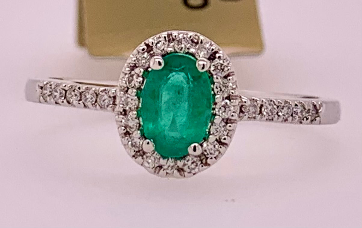 Emerald & Diamond Ring