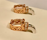 14K Morganite and Diamond Earrings