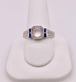 14K White Gold Solitaire Mounting