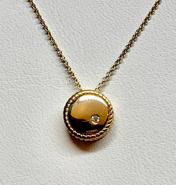 14K Yellow Gold Diamond Necklace