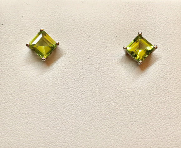 Peridot Stud Earrings
