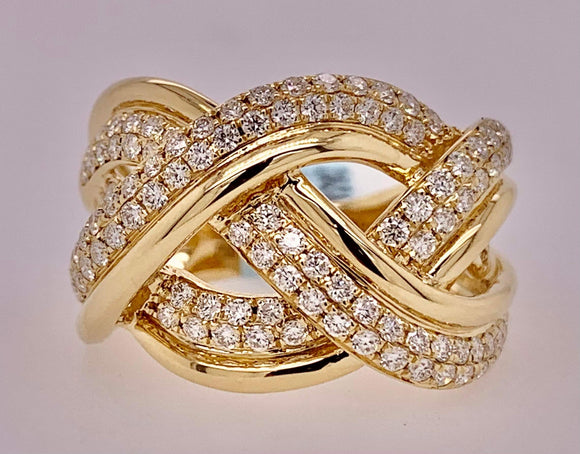 18K Diamond Designer Band
