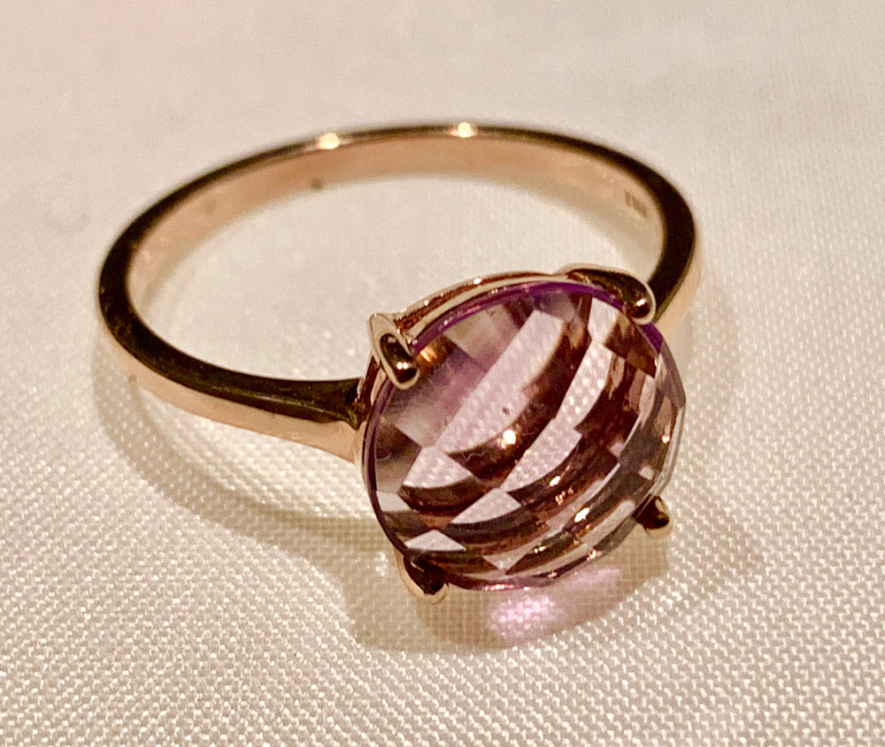 14K ROSE GOLD AMETHYST RING